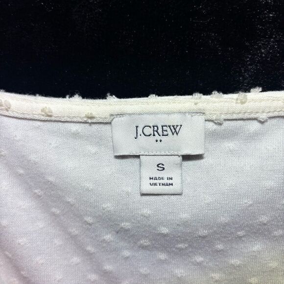 J . Crew Women's Cream Ivory Flutter Cap Sleeve Fairy Core Romantic Blouse, S - Picture 2 of 7